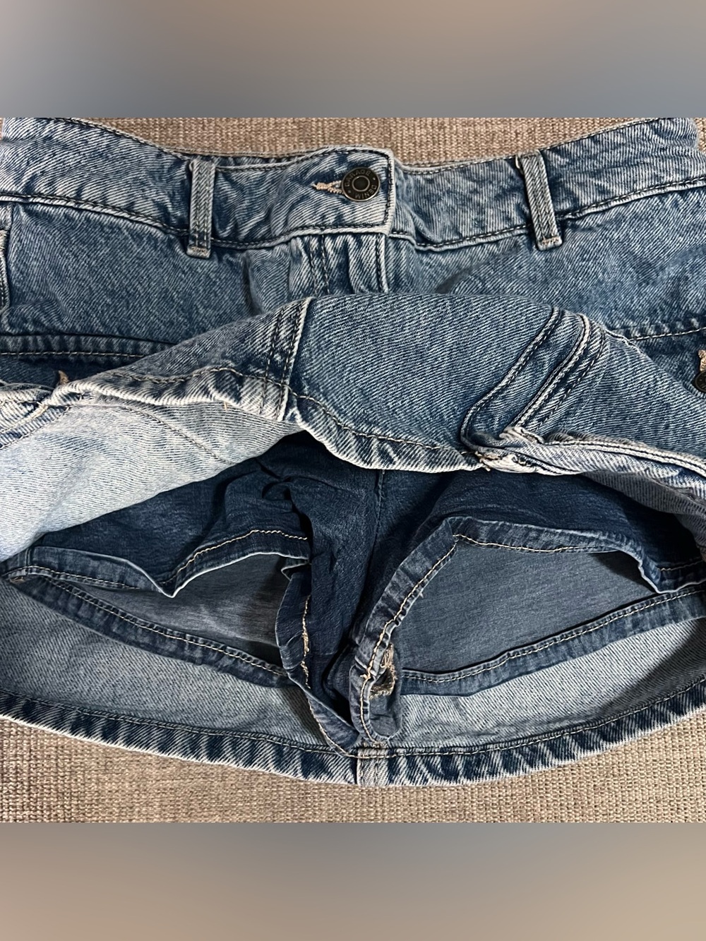 Garage Cargo Denim Mini Skirt - Picture 2 of 5